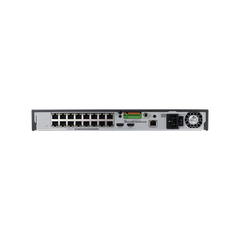 NVR 8 Megapíxel / 16 canales / H.265 / P2P Wisenet / 16 puertos PoE / 128Mbps
