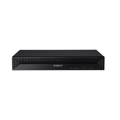 NVR 8 Megapíxel / 8 canales / H.265 / P2P Wisenet / 8 puertos PoE