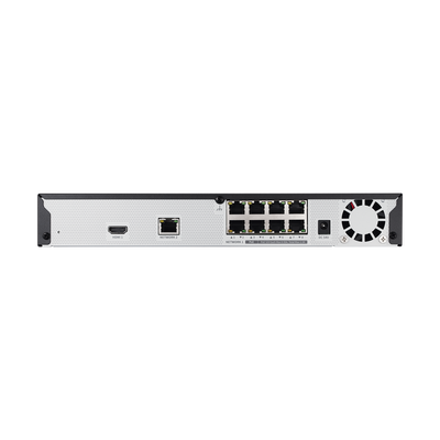 NVR 8 Megapíxel / 8 canales / H.265 / P2P Wisenet / 8 puertos PoE