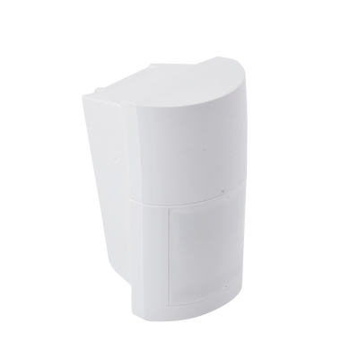 Detector de Movimiento Pasivo / Inalambrico (alimentación) / Altura de montaje 0.8m a 2.7 m  ajustable  / 100% Exterior / Compatible con cualquier panel de alarma