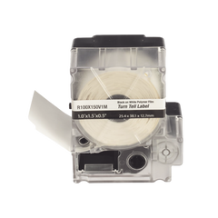 Casete de 100 Etiquetas Autolaminadas Turn-Tell, con Rotación para Mejor Visibilidad, para Cables de Redes de Cobre o Fibra Óptica, de 5.5 a 7.1 mm (0.22 a 0.28 pulgadas) de Diámetro