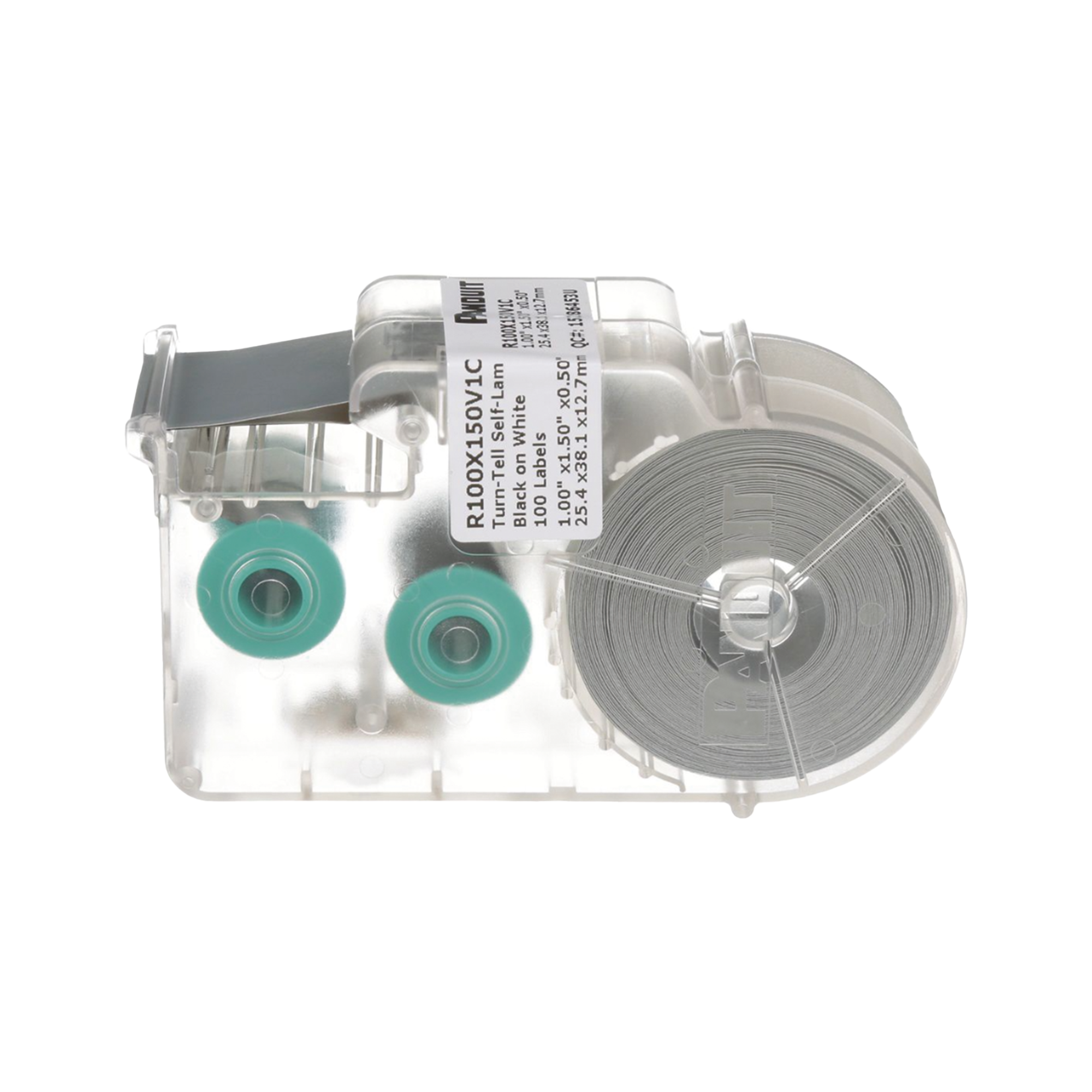 Casete de 75 Etiquetas Autolaminadas Turn-Tell, con Rotación para Mejor Visibilidad, para Cables de Redes de Cobre o Fibra Óptica, de 7.1 a 9.9 mm (0.28 a 0.39 pulgadas) de Diámetro