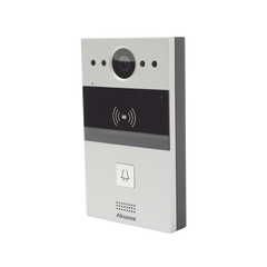 Videoportero de 1 Botón / Lector de Tarjetas MIFARE y PROX EM / Notificación a APP / 100% en la Nube / Notificación por Llamada Telefónica / SIP / ONVIF / IP65 / Cámara 2MP / Panel de Aluminio / Control de 2 Puertas