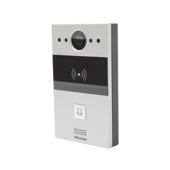 Videoportero de 1 Botón / Lector de Tarjetas MIFARE y PROX EM / Notificación a APP / 100% en la Nube / Notificación por Llamada Telefónica / SIP / ONVIF / IP65 / Cámara 2MP / Panel de Aluminio / Control de 2 Puertas