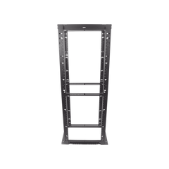 Rack de Cuatro Postes Estándar de 19", Rieles Numerados y Roscados #12-24, Profundidad Máxima de 30 in, 45 Unidades de Rack, Color Negro