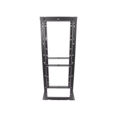 Rack de Cuatro Postes Estándar de 19", Rieles Numerados y Roscados #12-24, Profundidad Máxima de 30 in, 45 Unidades de Rack, Color Negro