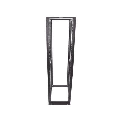 Rack de Cuatro Postes Estándar de 19", Rieles Numerados y Roscados #12-24, Profundidad Máxima de 30 in, 45 Unidades de Rack, Color Negro