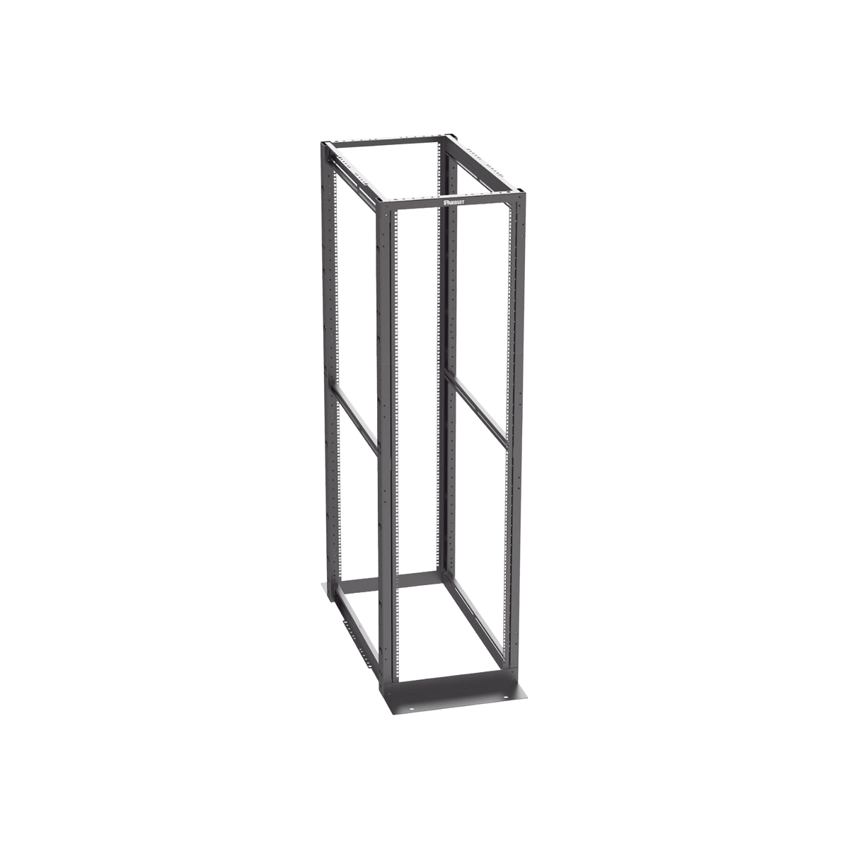 Rack de Cuatro Postes Estándar de 19", Rieles Con Orificio Para Tuerca Enjaulada, Profundidad Máxima de 41.5 in, 45 Unidades de Rack, Color Negro