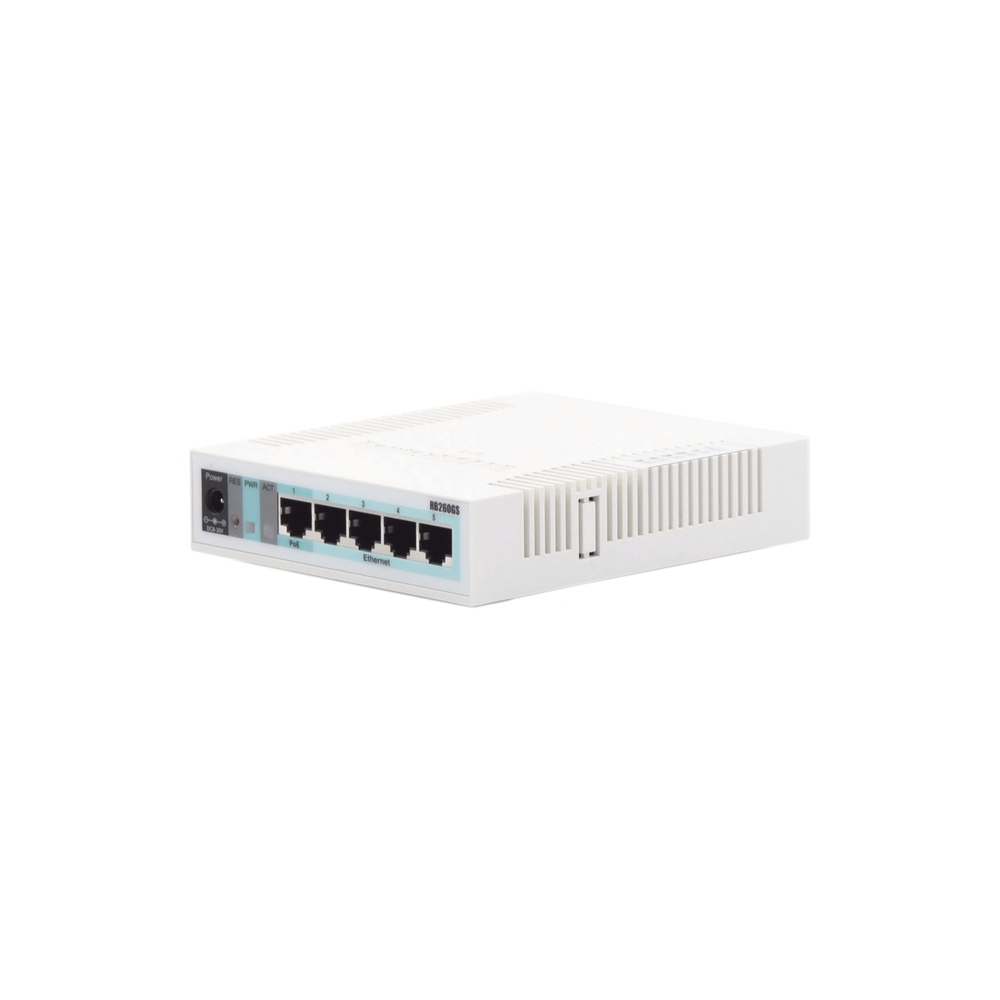 Switch Mikrotik 5 puertos Gigabit Ethernet y 1 SFP