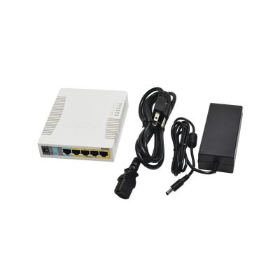 (RB260GSP) Switch Mikrotik 5 puertos PoE (Pasivo) (1in/4out) Gigabit Ethernet y 1 SFP