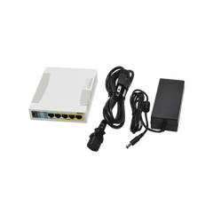 (RB260GSP) Switch Mikrotik 5 puertos PoE (Pasivo) (1in/4out) Gigabit Ethernet y 1 SFP