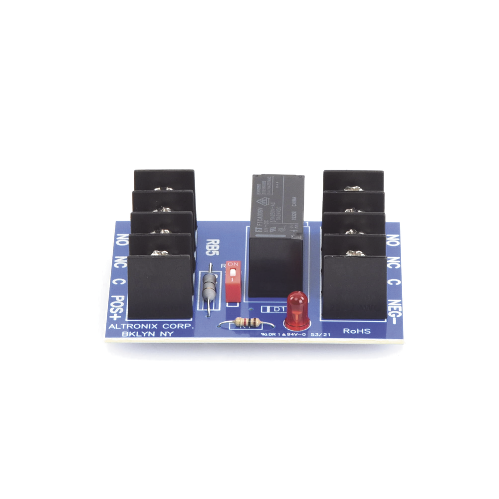 Relé DPDT / Entrada 6 o 12VDC / Contactos 5A/220VAC o 28VDC / Consumo 120mA / Indicador LED de Activación