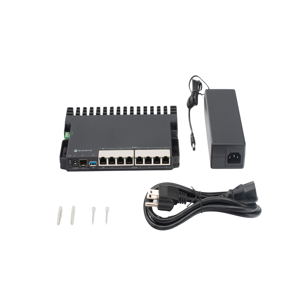 RB5009UPr+S+IN 8 puertos PoE in/out, 1 SFP+, Solo RouterOS v7