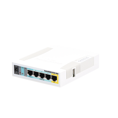 (hAP Lite) 4 Puertos Fast Ethernet y  Wi-Fi 2.4 GHz 802.11 b/g/n
