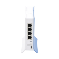 (hAP lite TC) 4 Puertos Fast Ethernet, Wi-Fi 2.4 GHz 802.11 b/g/n y base tipo Torre