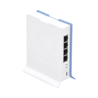 (hAP lite TC) 4 Puertos Fast Ethernet, Wi-Fi 2.4 GHz 802.11 b/g/n y base tipo Torre