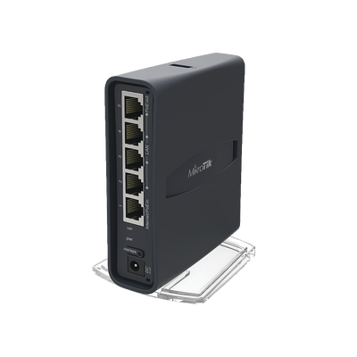 (hAP ac lite Tower) 5 Puertos Fast Ethernet, WiFi Doble Banda 802.11ac, Base tipo Torre