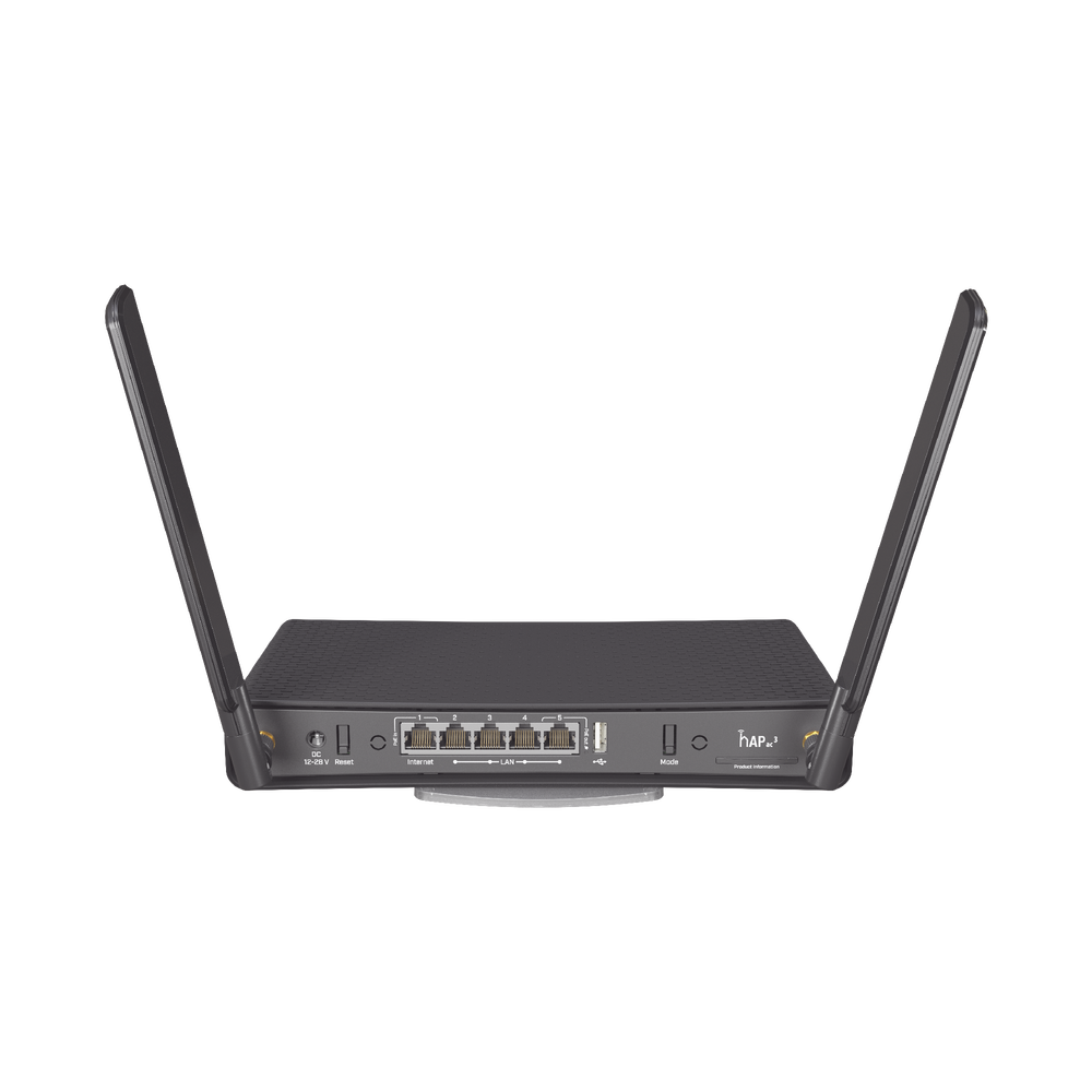 (hAP ac3)  Router inalámbrico de doble banda con 5 puertos Gigabit Ethernet y antenas externas de alta ganancia
