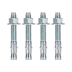 Kit de Anclaje a Piso, Para Rack de 2 o 4 Postes, Fabricado en Acero, 4 Piezas