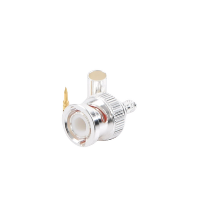 Conector BNC Macho de Anillo Plegable para Cable LP-142, LP-195, LMR-195, RG-58/U, RG-142/U, Plata/Oro/Teflón.