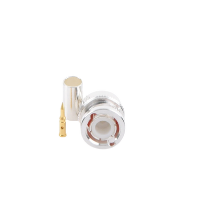 Conector BNC Macho de Anillo Plegable para Cable LP-142, LP-195, LMR-195, RG-58/U, RG-142/U, Plata/Oro/Teflón.