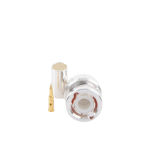 Conector BNC Macho de Anillo Plegable para Cable LP-142, LP-195, LMR-195, RG-58/U, RG-142/U, Plata/Oro/Teflón.
