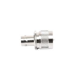 Adaptador en Línea para 50 Ohm, Conector BNC Hembra-UHF Macho (PL-259), Níquel/ Plata/ Delrin.
