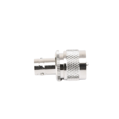 Adaptador en Línea para 50 Ohm, Conector BNC Hembra-UHF Macho (PL-259), Níquel/ Plata/ Delrin.