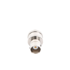 Adaptador en Línea  de Conector BNC Hembra a SMA Hembra / Radios Portátil Kenwood, Uniden, Níquel/ Oro/ Teflón.