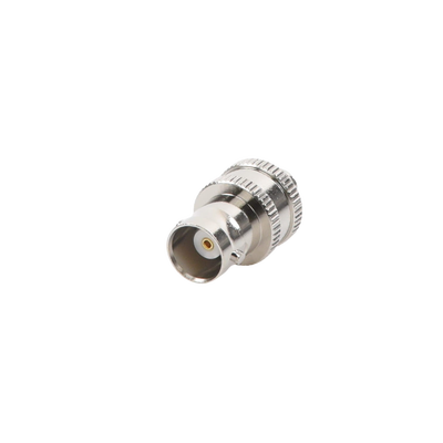 Adaptador en Línea de Conector BNC Hembra a SMA Hembra Corto / Celulares Motorola, Níquel/ Oro/ Teflón.