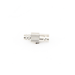 Conector BNC Hembra de 75 Ohm, Anillo Plegable para Cable RG-6/U, Níquel/ Oro/ Teflón.