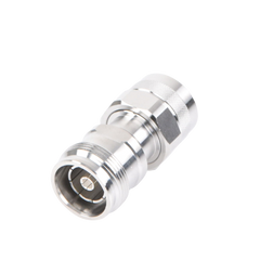 Adaptador en Línea de Conector 4.3-10 Hembra a N Macho, Bronce Blanco/ Plata/ Teflón.