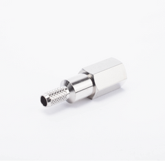 Conector FME Macho de anillo plegable para cable RG-58/U, Niquel/ Oro/ Teflón.