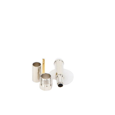 Conector FME Hembra de Anillo Plegable para Cable RG-58/U, Níquel/ Oro/ Teflón.