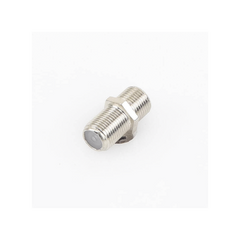 Adaptador Barril para 75 Ohm, de Conector F Hembra a F Hembra, Níquel/ Estaño/ Polietileno.