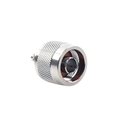 Conector N Macho Coaxial de Anillo Plegable para Cable RG-142/U, Niquel/ Oro/ Teflón.