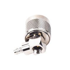 Conector N Macho en A/R de Anillo Plegable para Cables LP-195, LP-142, RG-58/U, RG-142/U, Niquel/ Oro/ Teflón.