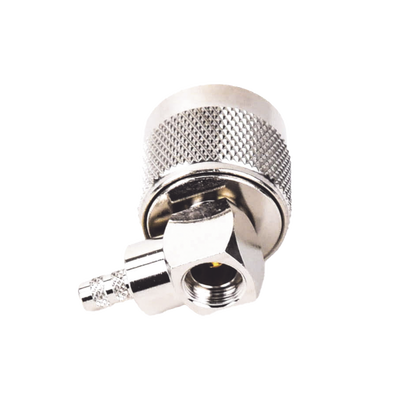 Conector N Macho en A/R de Anillo Plegable para Cables LP-195, LP-142, RG-58/U, RG-142/U, Niquel/ Oro/ Teflón.