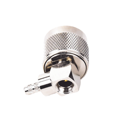 Conector N Macho en A/R de Anillo Plegable para Cables LP-195, LP-142, RG-58/U, RG-142/U, Niquel/ Oro/ Teflón.