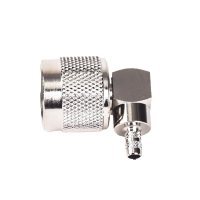 Conector N Macho en A/R de Anillo Plegable para Cables LP-195, LP-142, RG-58/U, RG-142/U, Niquel/ Oro/ Teflón.