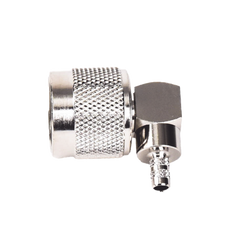 Conector N Macho en A/R de Anillo Plegable para Cables LP-195, LP-142, RG-58/U, RG-142/U, Niquel/ Oro/ Teflón.