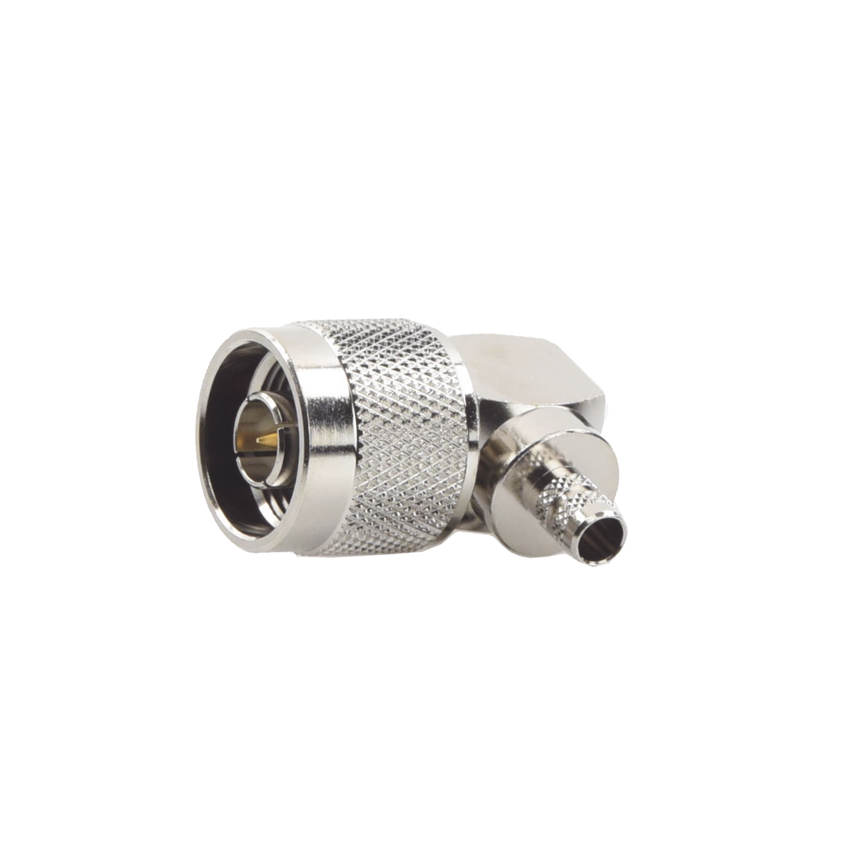 Conector N Macho en A/R de Anillo Plegable para Cables RG-8/X, LMR-240, Níquel/ Oro/ Teflón.