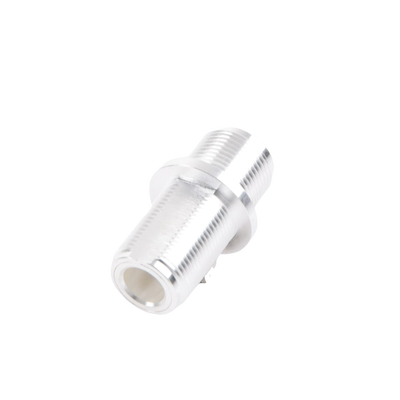 Adaptador Doble N Hembra para Chasis de Montaje Frontal en Doble D Plano y Cuerpo Plateado.