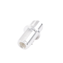 Adaptador Doble N Hembra para Chasis de Montaje Frontal en Doble D Plano y Cuerpo Plateado.