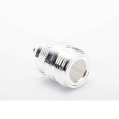 Conector N Hembra de Anillo Plegable para Cables RG-58/U, Níquel/ Oro/ Teflón.