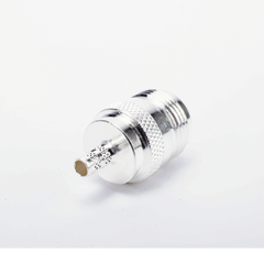 Conector N Hembra de Anillo Plegable para Cables RG-58/U, Níquel/ Oro/ Teflón.