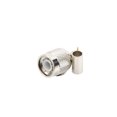 Conector TNC Macho de Anillo Plegable para Cables RG-58/U, LMR-195, Níquel/ Oro/ Delrin.