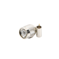 Conector TNC Macho de Anillo Plegable para Cables RG-58/U, LMR-195, Níquel/ Oro/ Delrin.