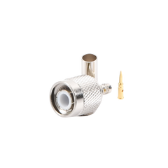 Conector TNC Macho de Anillo Plegable para Cables RG-58/U, RG-142/U, LMR-195, Níquel/ Oro/ Teflón.