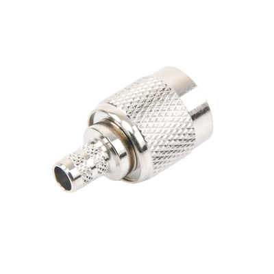 Conector TNC Macho de Anillo Plegable para Cables LMR-240, RG-8/X, 9258, Niquel/Oro/Delrin.